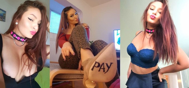 busty money domme posing tits out in heels